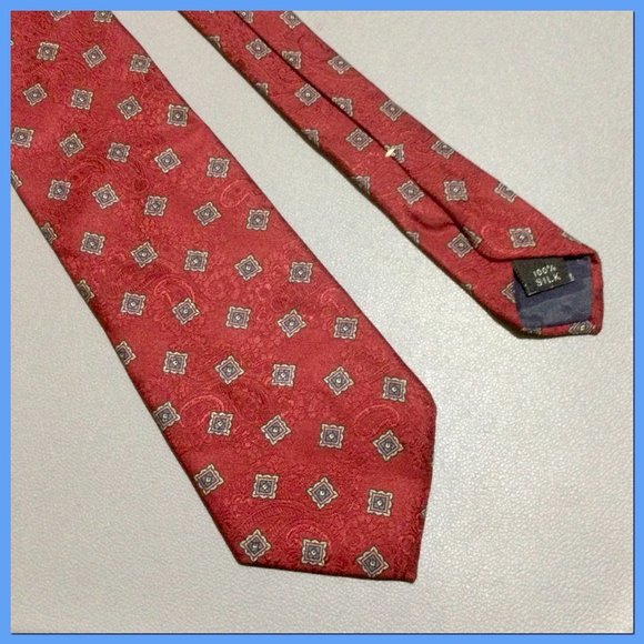 Vtg Embossed Paisley Tie_146 - Picture 5 of 6